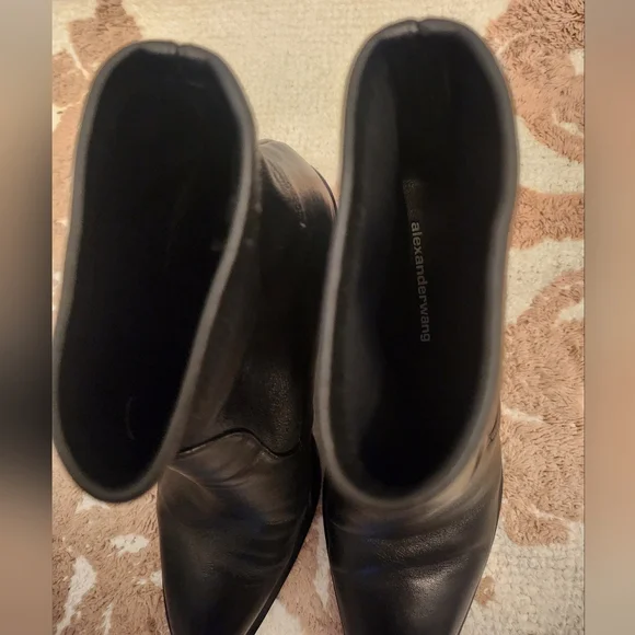 Alexander Wang Anna Stretch Bootie Boots Black Size 37 - Picture 11 of 14